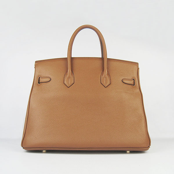 High Quality Fake Hermes Birkin 35CM Togo Leather Bag Coffee 6089